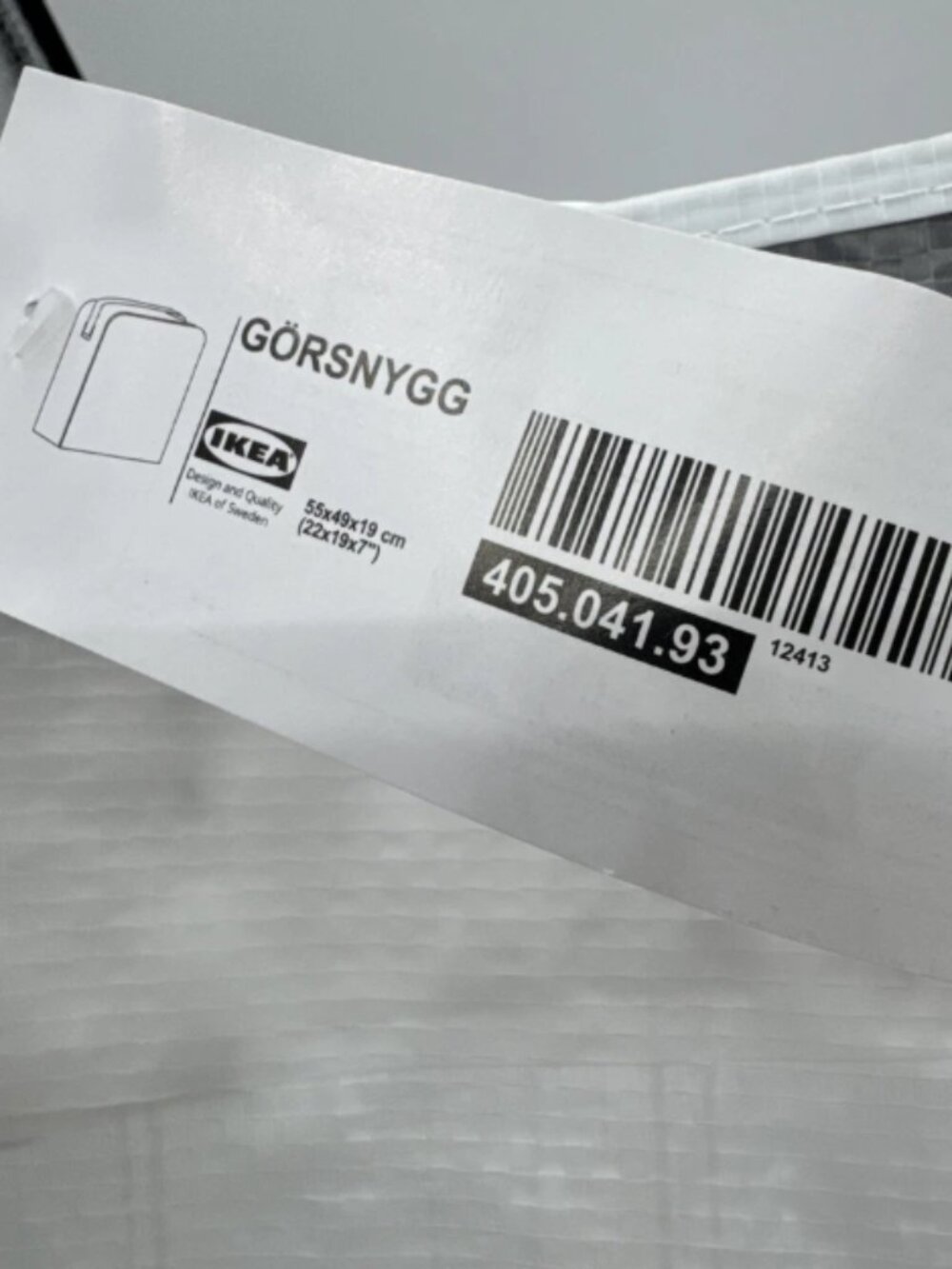 GÖRSNYGG 405.041.93 Storage case, white/clear, 22x19x7 "